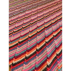 Vintage‎ 60's Handmade Knit Blanket